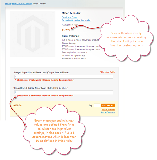 Best Magento Extension: Magento Price Calculator Extension